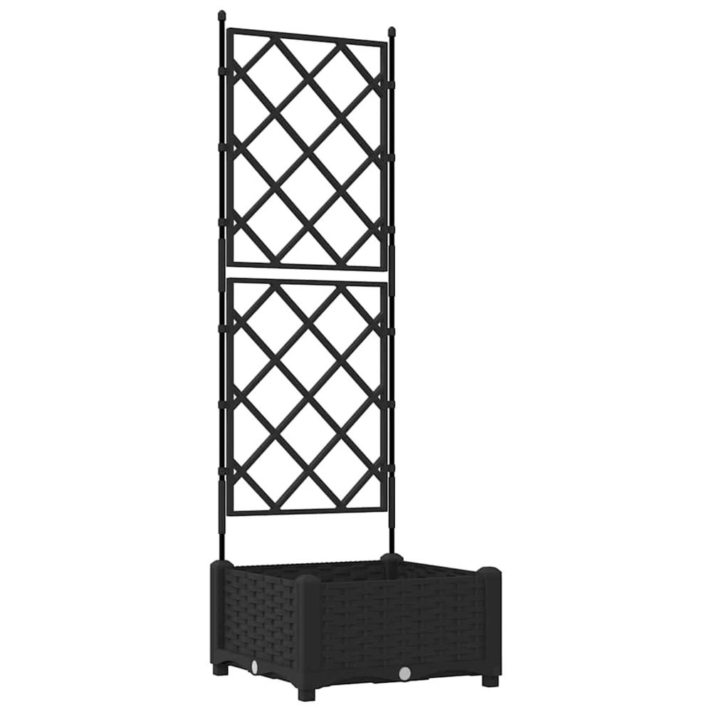 Cache-pot de jardin noir 40 x 40 x 125,5 cm pp