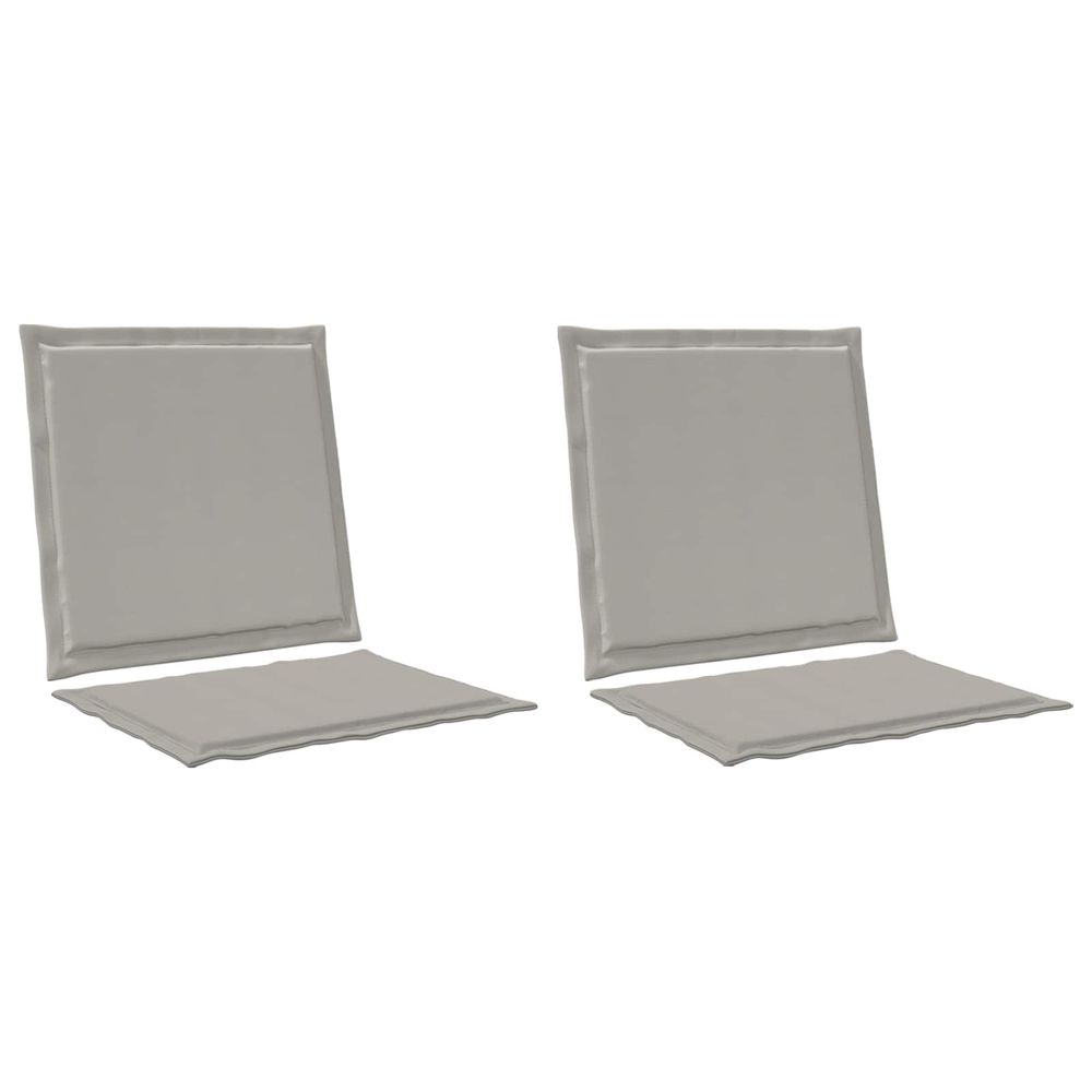 Coussins de siège et de dos polyester gris clair 47 x 45 x 2 cm