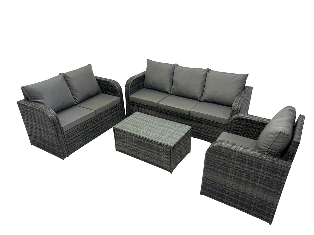 Ensembles de meubles de jardin 6 places ensemble de canapés en rotin avec chaise inclinable canapé d'amour canapé 3 places