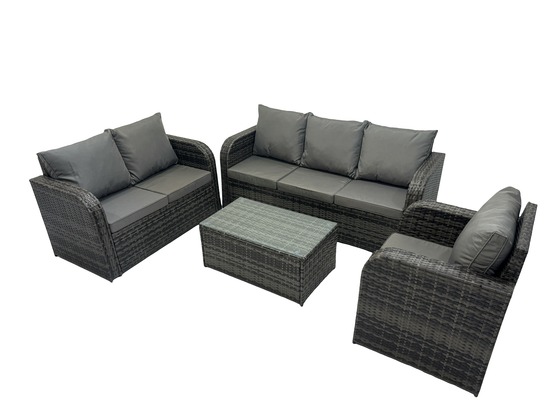 Ensembles de meubles de jardin 6 places ensemble de canapés en rotin avec chaise inclinable canapé d'amour canapé 3 places