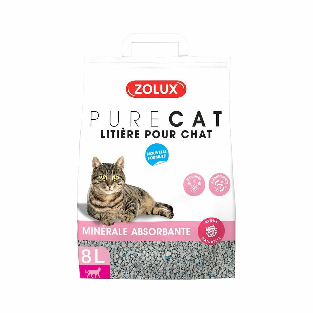 Litière absorbante parfumée purecat 8 litres