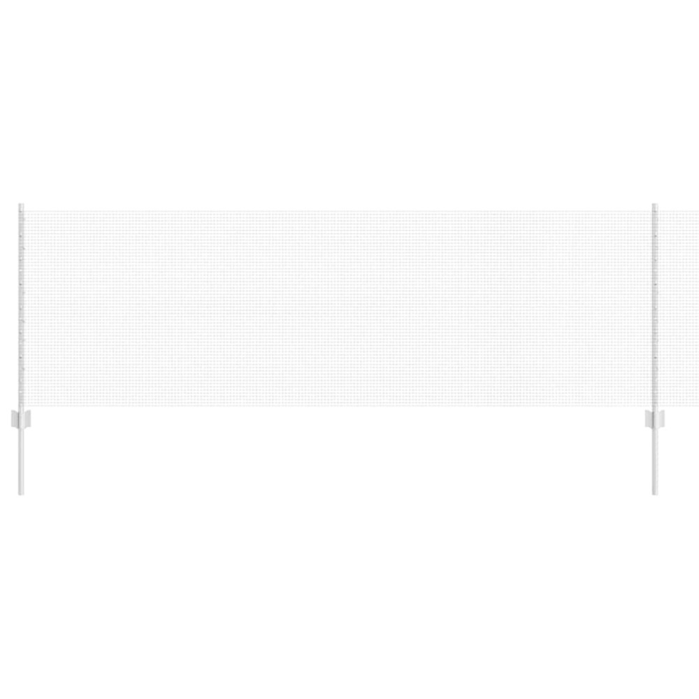 Clôture avec poteau argenté 0,8 x 25 m acier