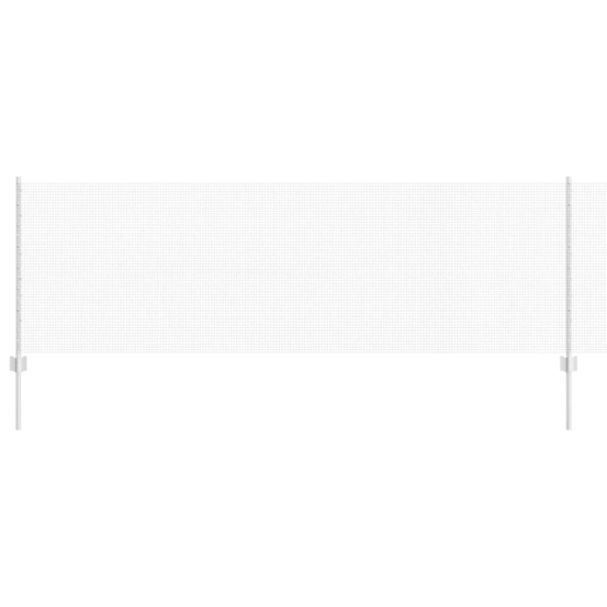 Clôture et poteau argent 0,8 x 25 m acier