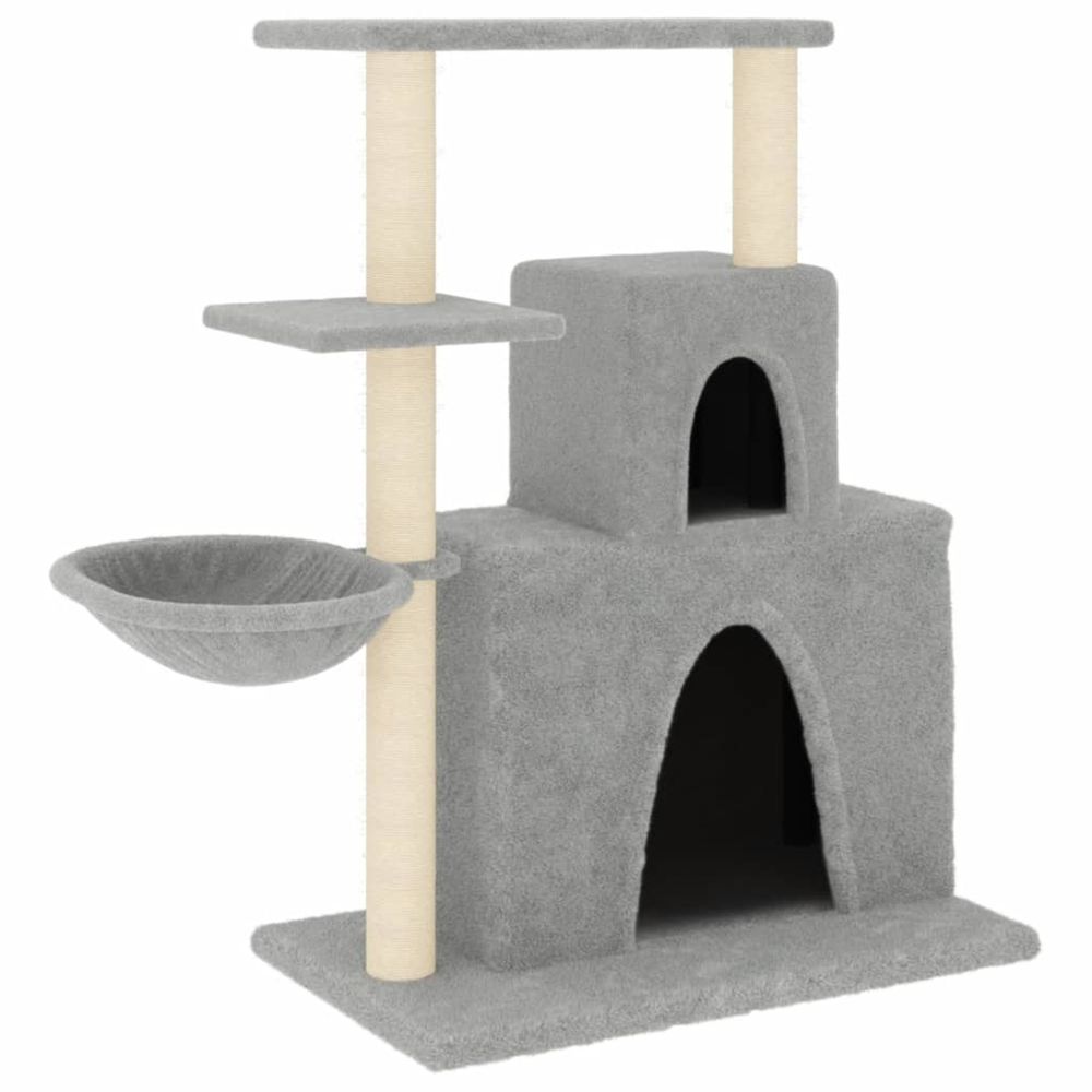 Arbre à chat avec griffoirs en sisal gris clair 83 cm