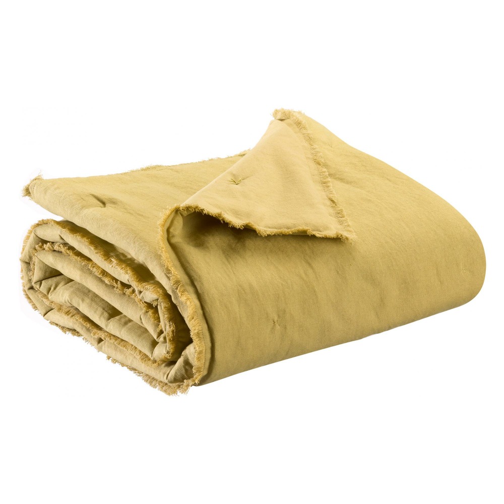 Plaid uni laly gold 135 x 200 cm