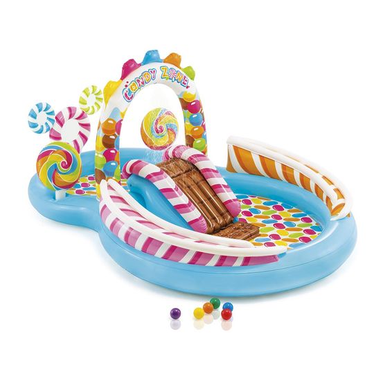 Aire de jeux gonflable royaume des bonbons