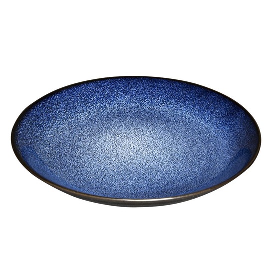 Assiettes creuses luna bleu nuit 255 mm - lot de 4 - olympia