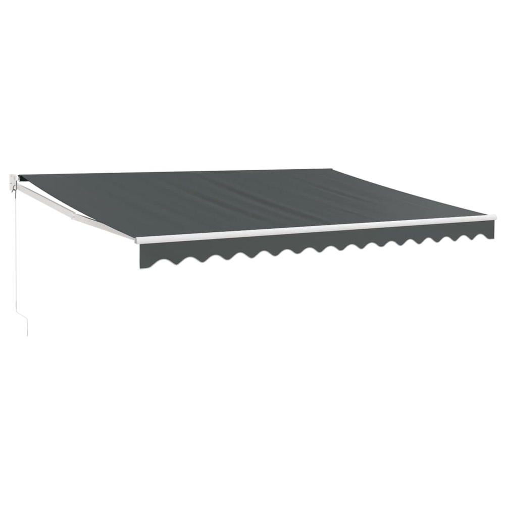 Auvent rétractable anthracite 4x3 m tissu et aluminium