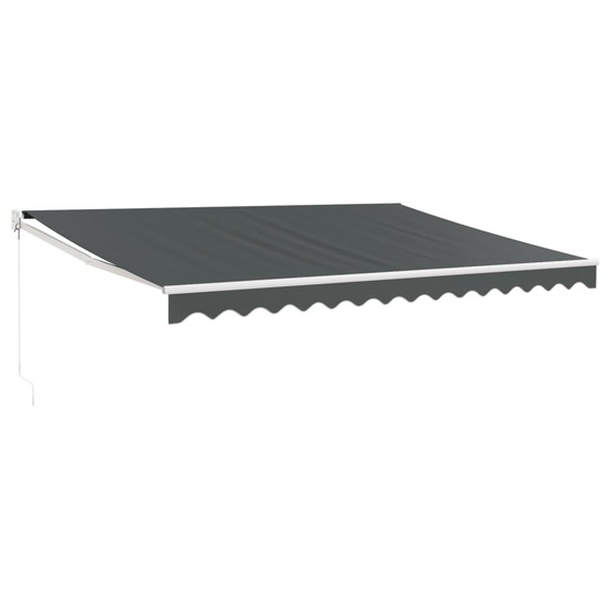 Auvent rétractable anthracite 4x3 m tissu et aluminium