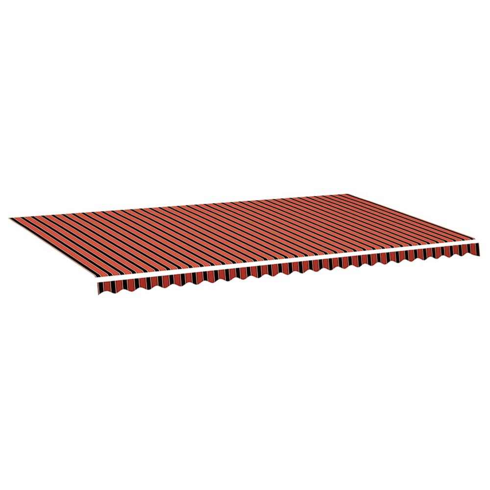 Tissu de remplacement pour auvent orange et marron 600x350 cm polyester