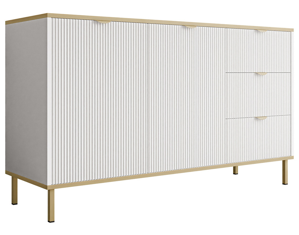 Hope - buffet bas 135 cm - 3 tiroirs et 2 portes