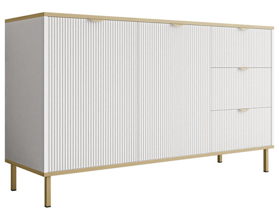 Hope - buffet bas 135 cm - 3 tiroirs et 2 portes