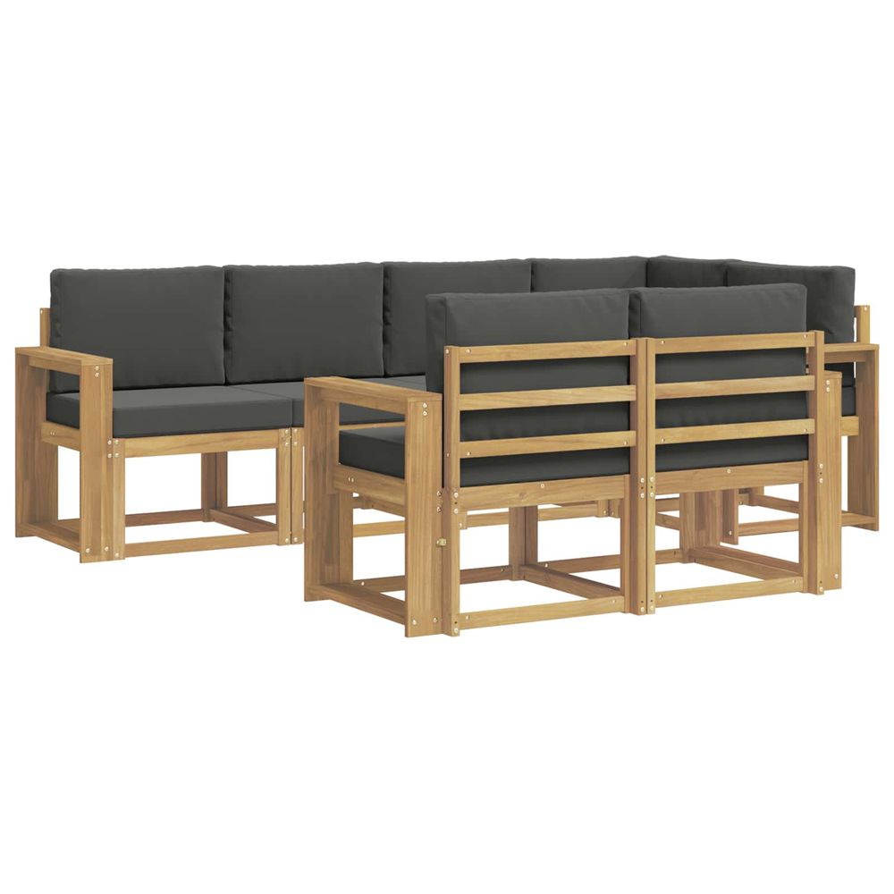 Ensemble de canapés d'extérieur 7 pc blanc et anthracite