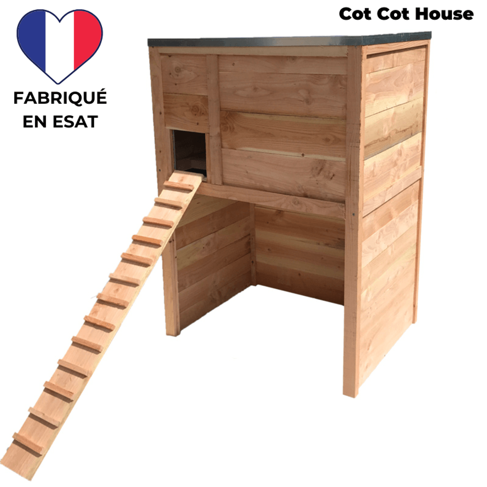 Poulailler 4 poules pratique et solide - modèle houdan confort