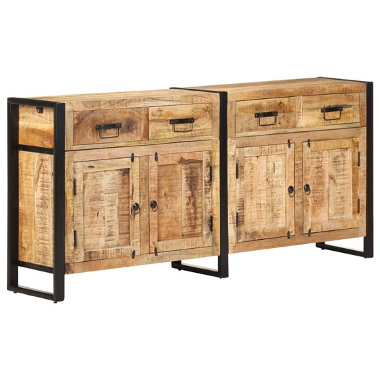 Buffet bahut commode armoire meuble de rangement organisateur cuisine salle de séjour salon 172 x 35 x 80 cm bois de manguier