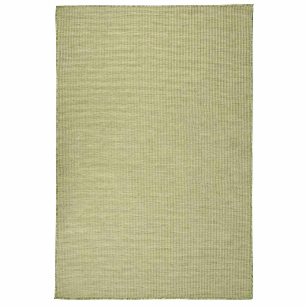 Tapis à tissage plat d'extérieur 120x170 cm vert