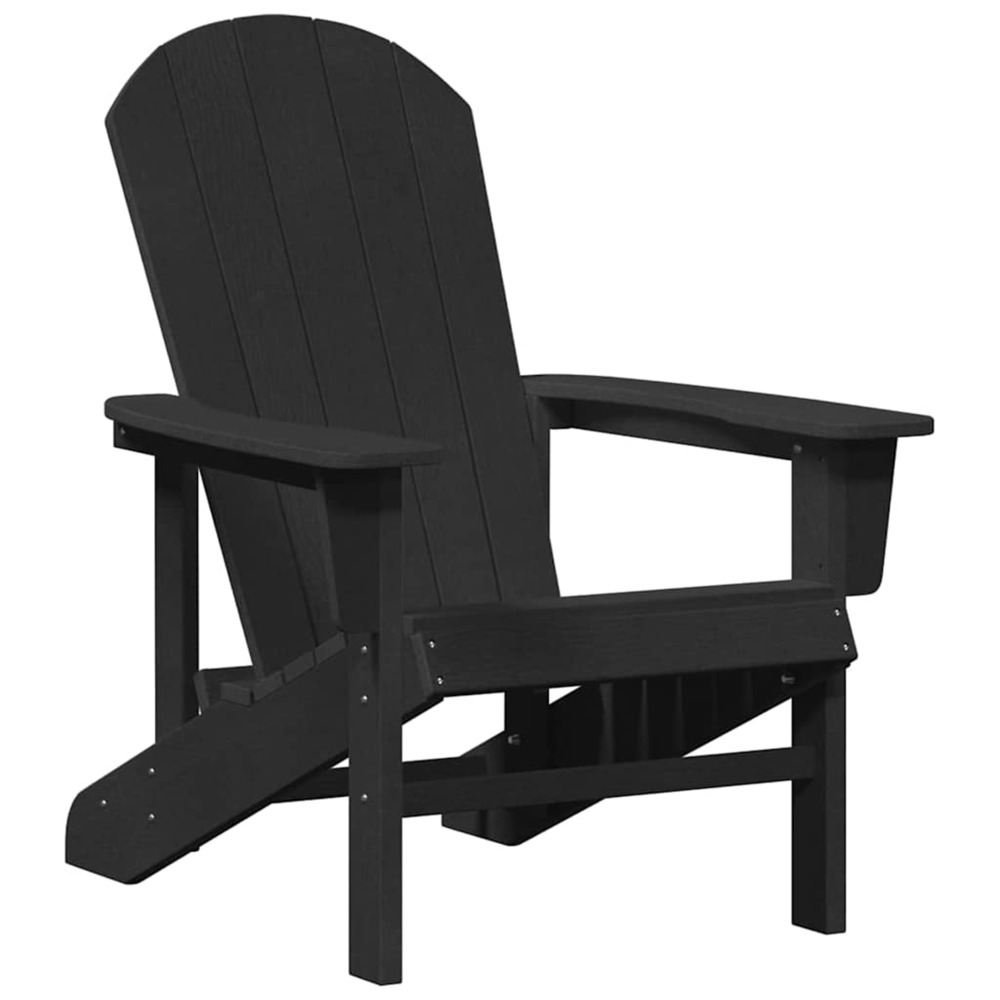 Chaise adirondack noir 74 x 82 x 92cm hdpe