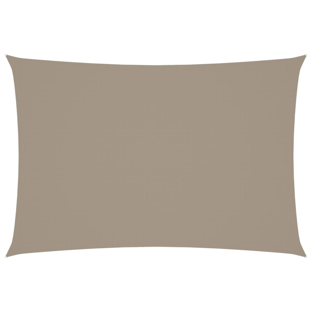 Voile de parasol tissu oxford rectangulaire 2,5x4,5 m taupe