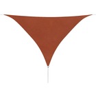 Voile de parasol tissu oxford triangulaire 5x5x5 m terre cuite