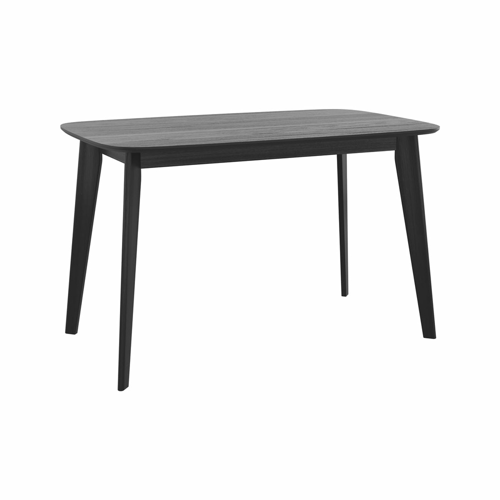 Oman-table rectangulaire 4 personnes en bois noir 120 cm