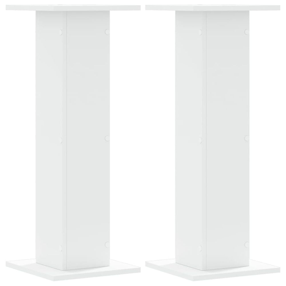 Supports pour plantes 2 pcs blanc 30x30x80 cm bois d'ingénierie