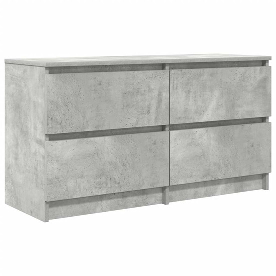 Meuble tv gris béton 100x35x54 cm bois d'ingénierie