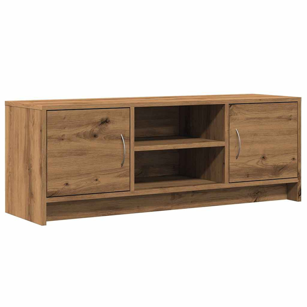 Meuble tv chêne artisanal 102x30x37,5 cm bois d'ingénierie