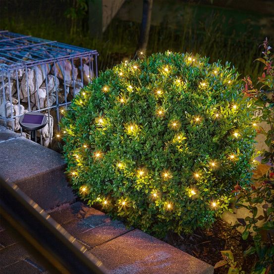 Guirlande solaire 60 leds blanc chaud