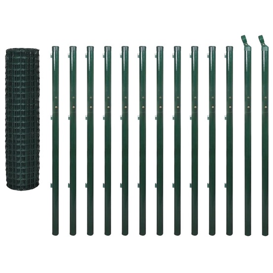 Clôture euro acier 25 x 1,7 m vert