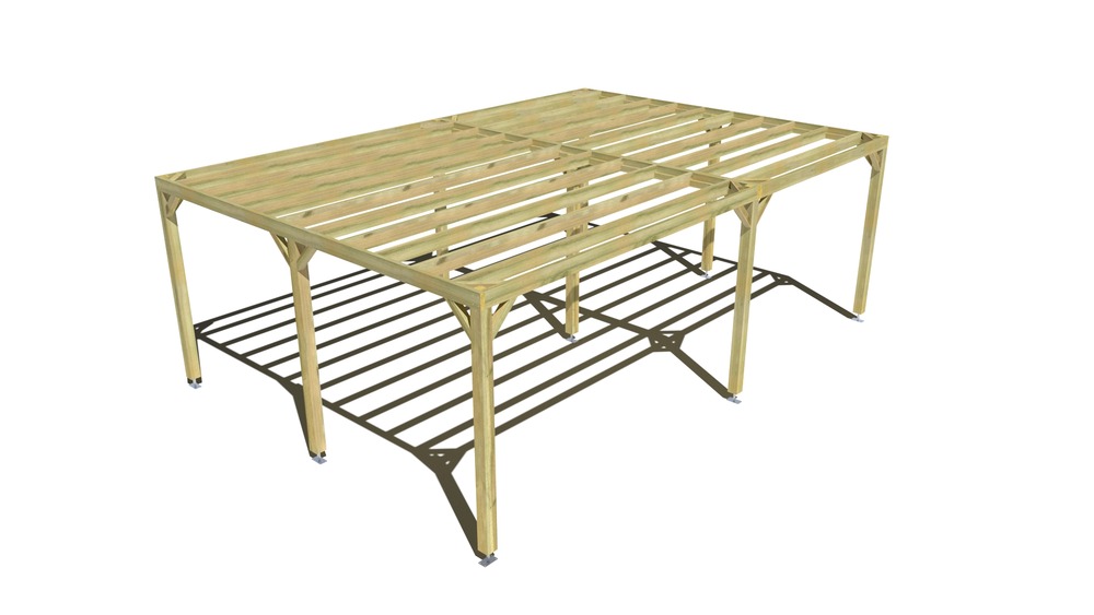 Pergola bois • 7m x 5m • indépendante • sens largeur • livraison comprise