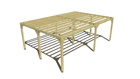 Pergola bois • 7m x 5m • indépendante • sens largeur • livraison comprise