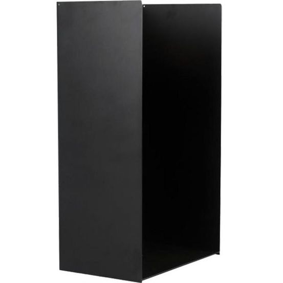 Porte-bûches en acier noir 80 cm kielce
