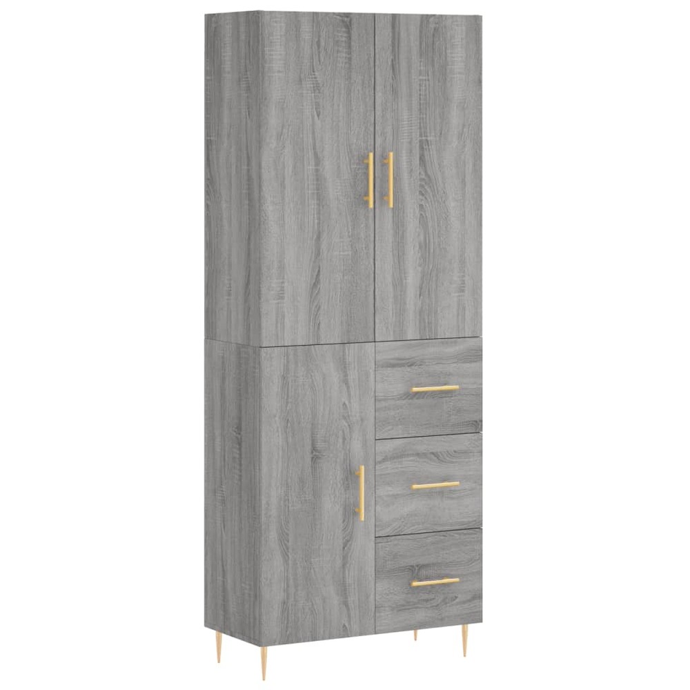 Buffet bahut commode armoire meuble de rangement organisateur cuisine salle de séjour salon haut sonoma 69,5 x 34 x 180 cm bo