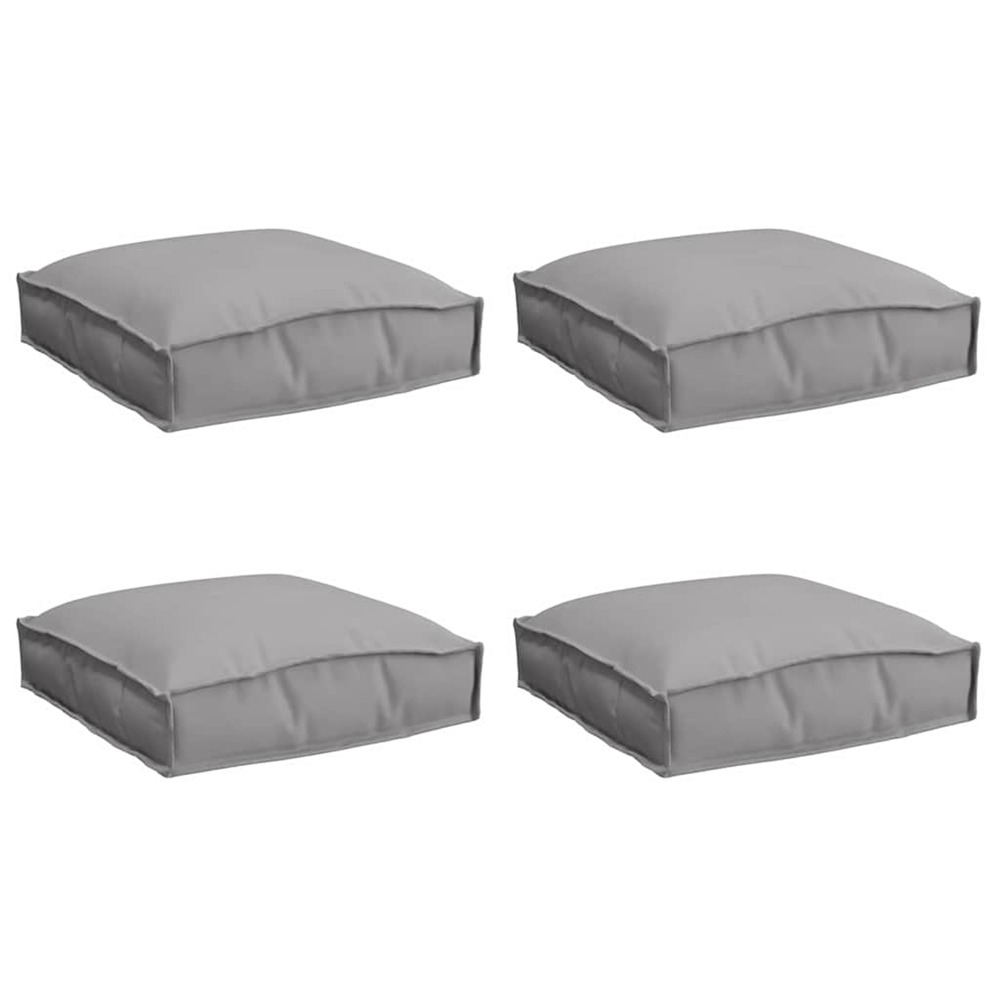 Coussin pour assise de palette 4 pcs gris 40 x 40 x 8 cm
