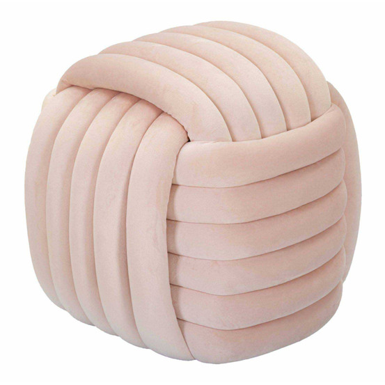 Pouf en tissu softy 45 x 45 x 45 cm rose