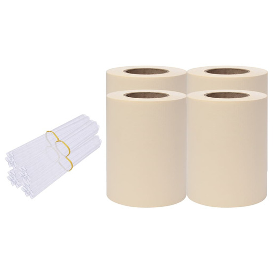 Écrans d'intimité de jardin 4 pcs pvc 35x0,19 m crème