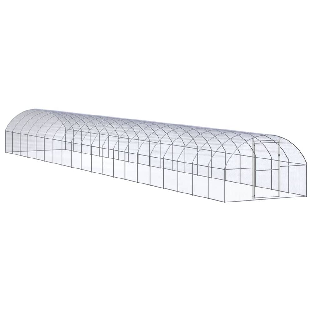 Poulailler d'extérieur 3x20x2 m acier galvanisé