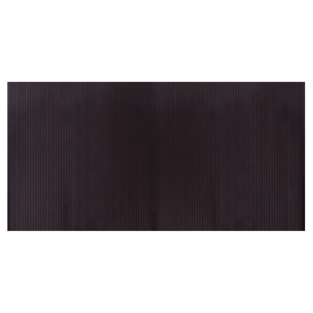 Tapis rectangulaire marron foncé 100x200 cm bambou
