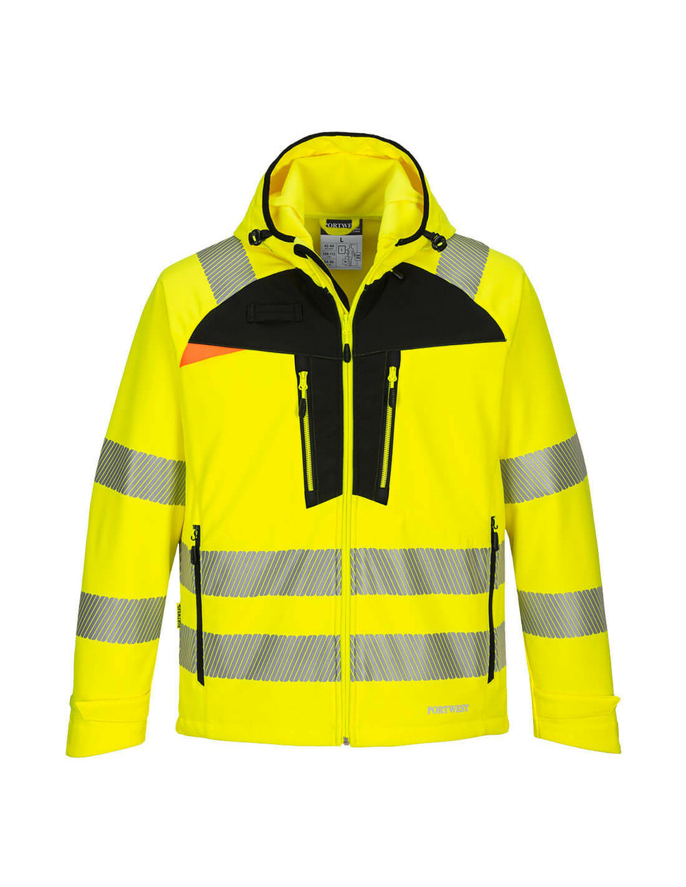 Veste softshell hv dx4 couleur : jaune/noir taille 4xl - portwest