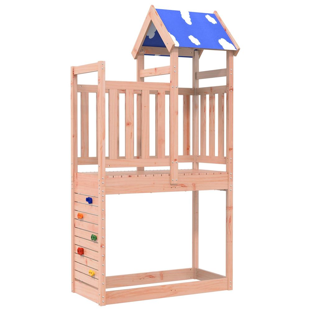 Tour de jeu marron 110,5 x 52,5 x 215 cm bois solide de douglas