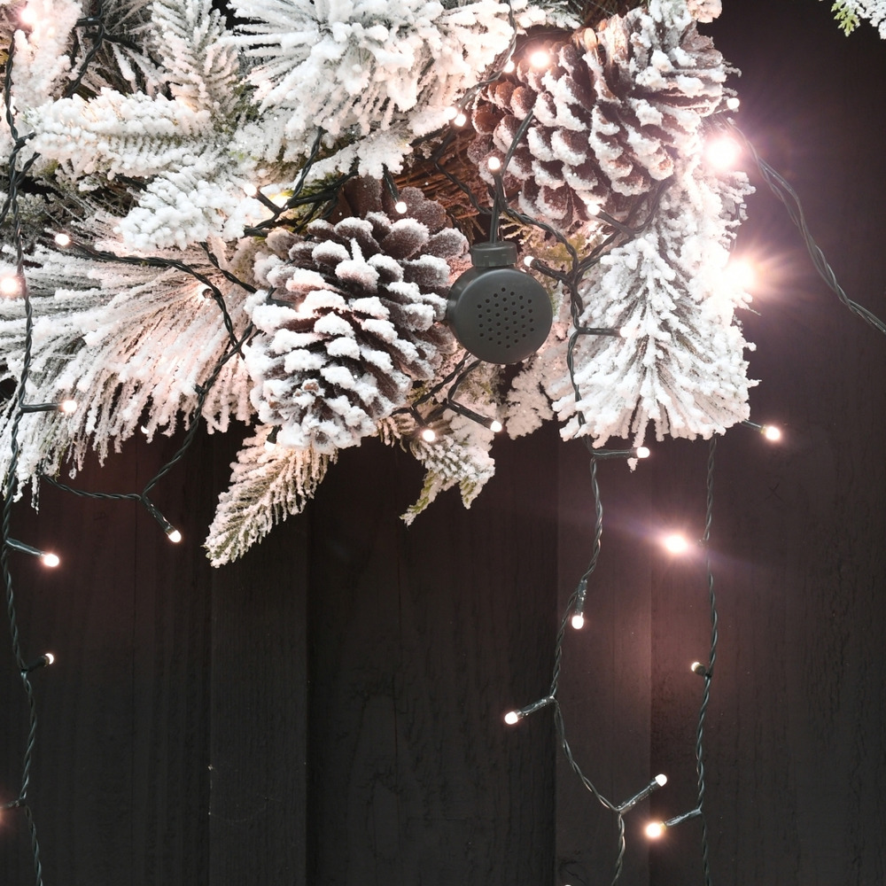 Guirlande LED classique 6m blanc chaud musicale – FLICKER LIGHT® MUSICAL BRILLANT Noël intérieur extérieur