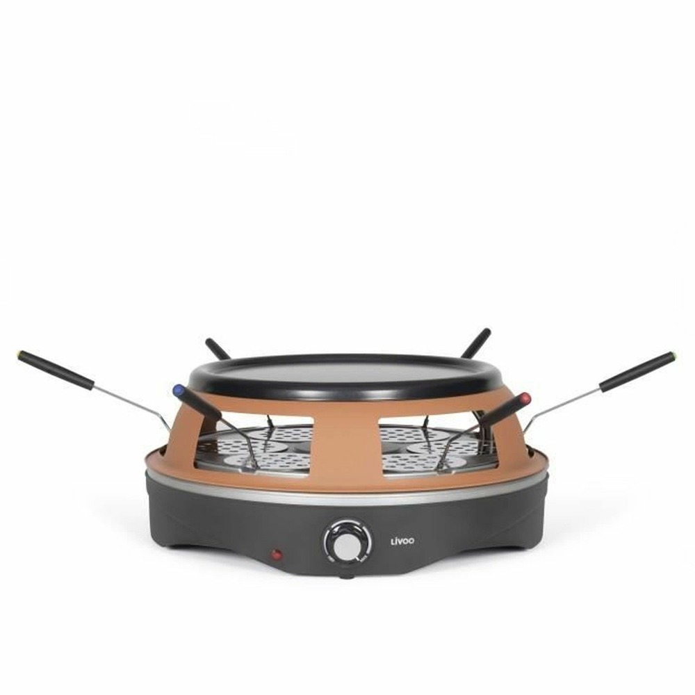 Four à pizza 6 personnes 1200w ø 10 cm antiadhésif - 6 mini pelles et 1 emporte-piece inclus