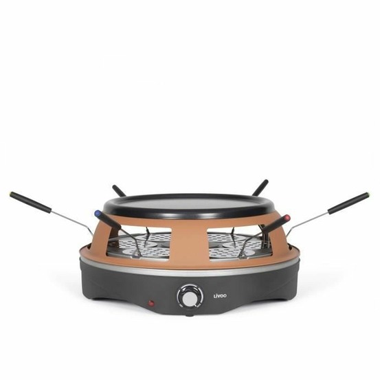 Four à pizza 6 personnes 1200w ø 10 cm antiadhésif - 6 mini pelles et 1 emporte-piece inclus