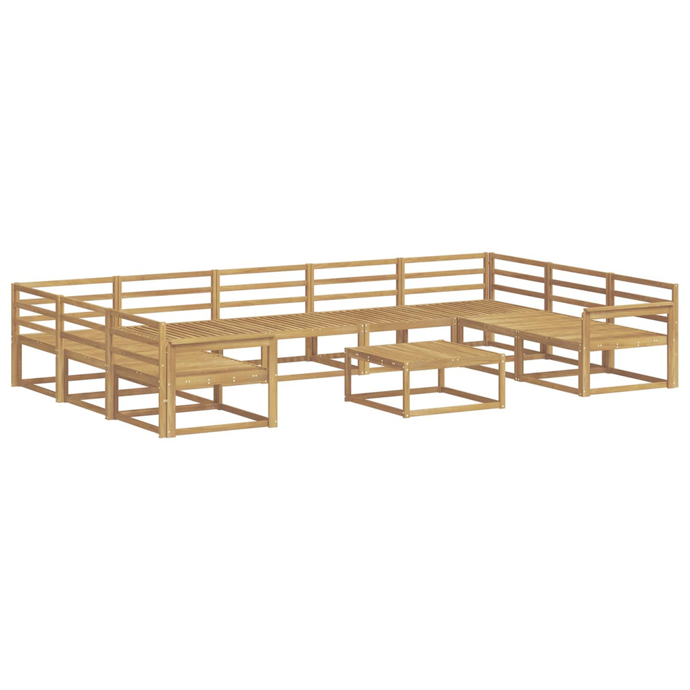 Ensemble de canapés d'extérieur 10 pcs blanc