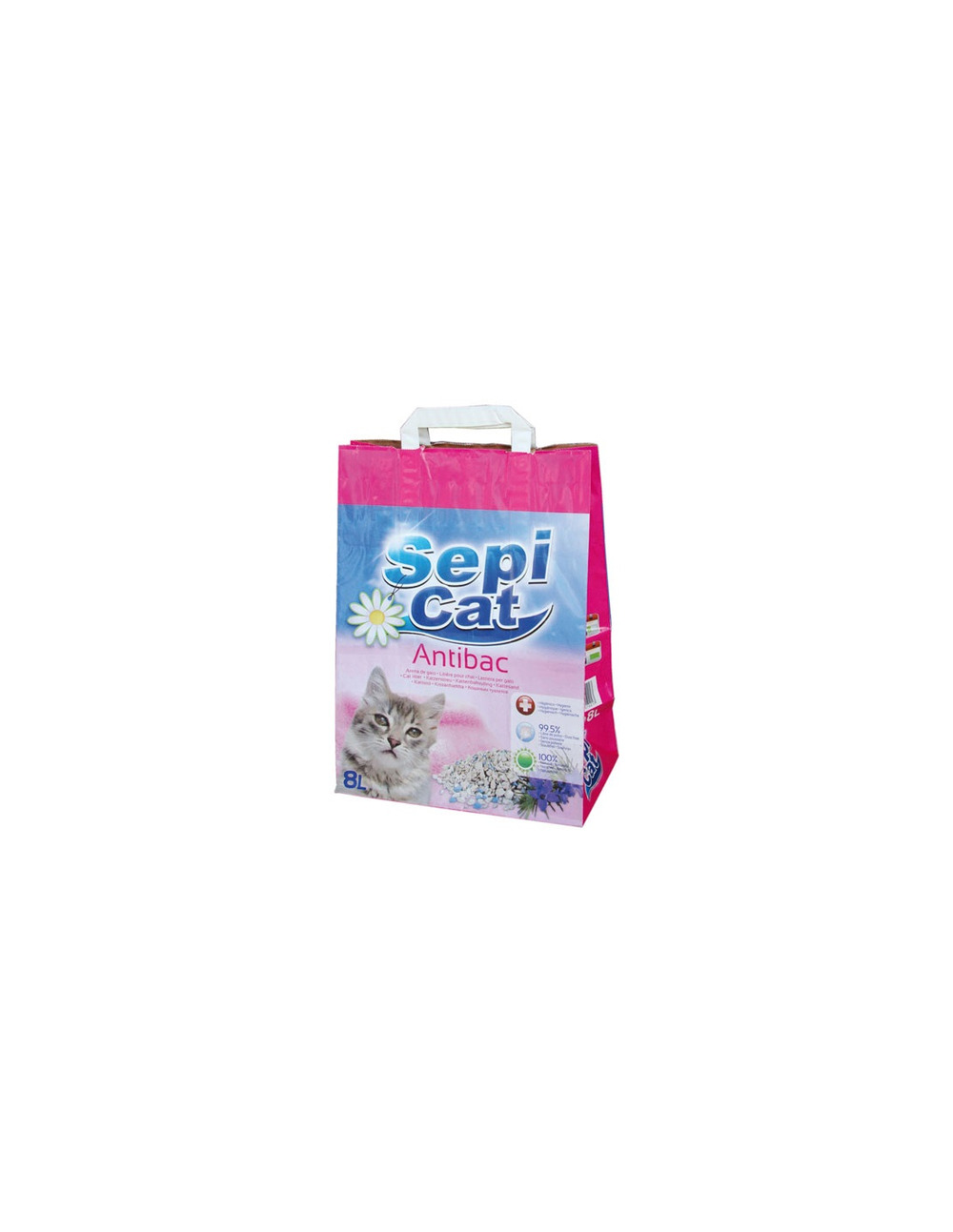 Litière chat sepicat parfumée + antibactérien 8l - sepicat
