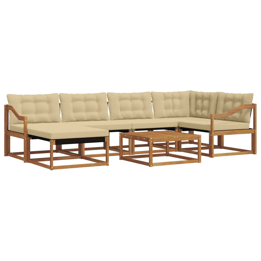 Ensemble de canapés d'extérieur 19 pcs naturel et beige