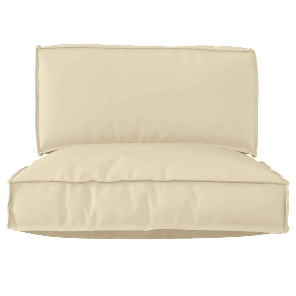 Set de coussins de palette 2 pcs crème tissu oxford