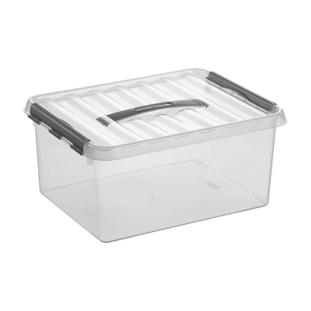 Boîte de rangement en plastique q-line 15 litres