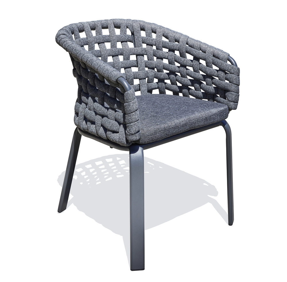 Fauteuil de jardin camargue en corde tissée