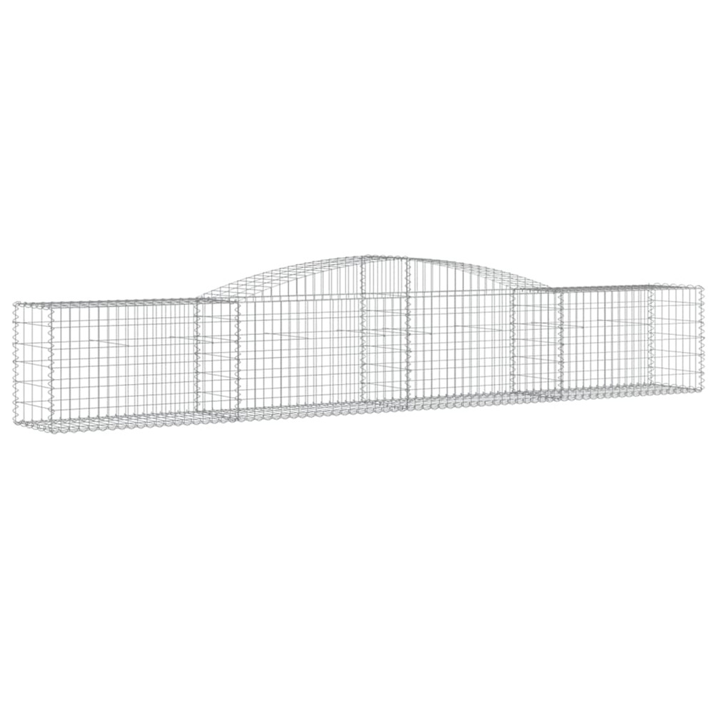 Panier de gabions arqué 400x50x60/80 cm fer galvanisé